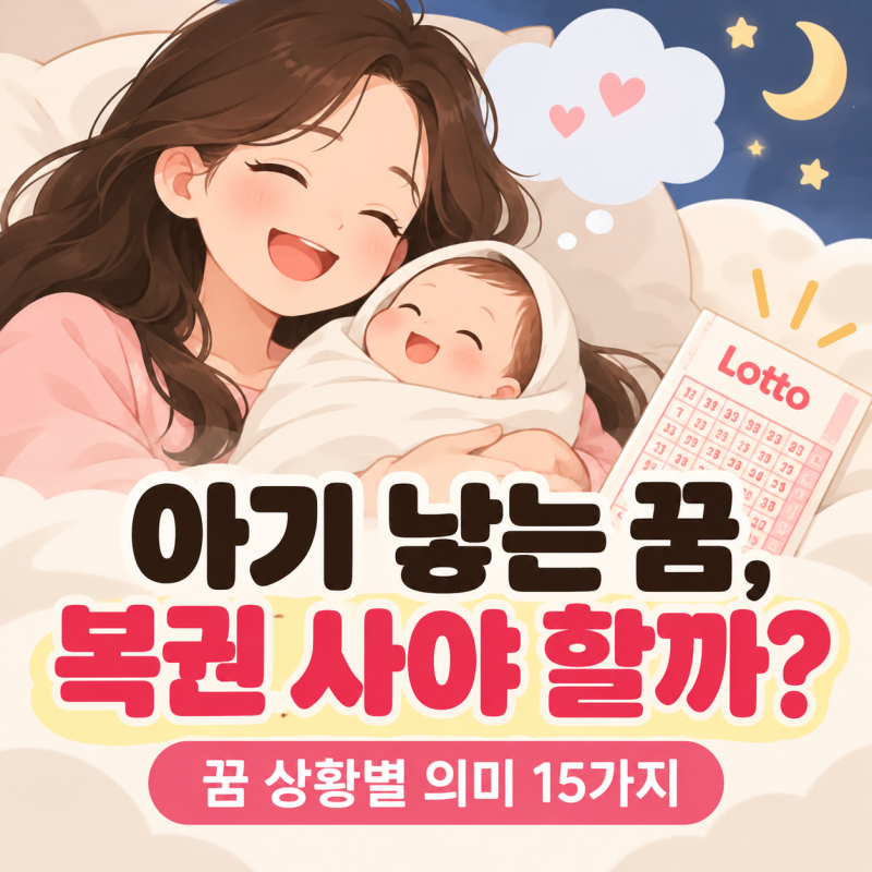 아기 낳는 꿈, 복권 사야 할까? 꿈 상황별 의미 15가지