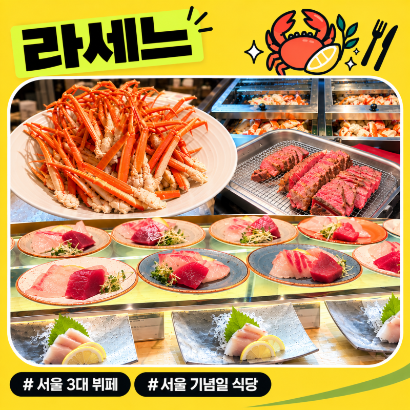 서울 3대 뷔페 기념일 추천 식당 소공동 롯데 호텔 라세느 디너 후기 임산부 할인