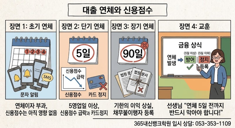 “깜빡하고 대출금 하루 늦게 냈는데…” 대출금 연체 발생 시 기간별 금융 불이익과 신용점....