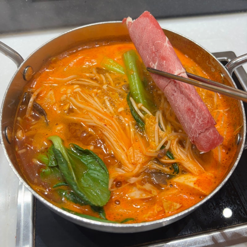 평택역 혼밥 맛집 AK플라자 선향정 샤브샤브 B1층 칼국수 볶음밥 리필 가능