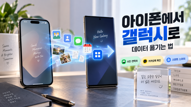 아이폰에서 갤럭시로 데이터 옮기는 법｜사진·연락처·카카오톡까지 안전하게 이전