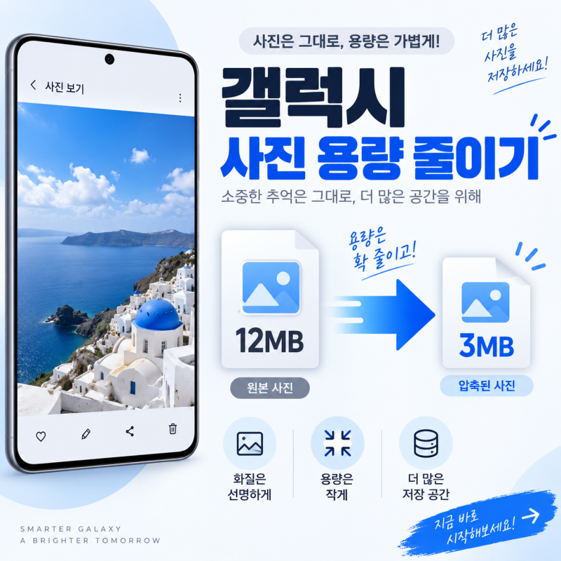 갤럭시 사진 용량 줄이기, 앱 없이 이미지 크기 변경하는 방법