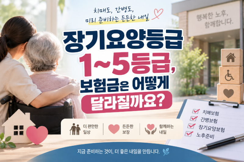 장기요양등급 1~5등급, 보험금은 어떻게 달라질까요?