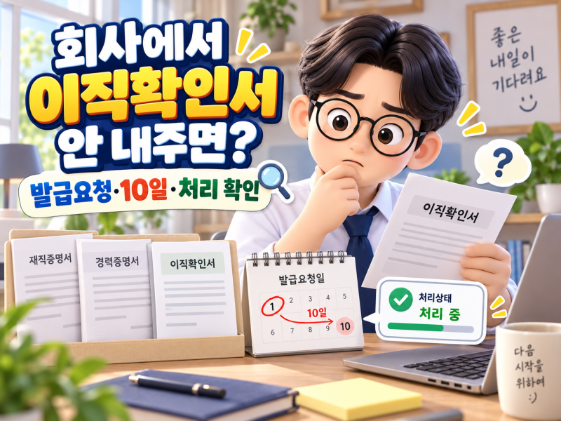회사에서 이직확인서 안 내주면?｜발급요청·10일 기준·고용24 처리 확인