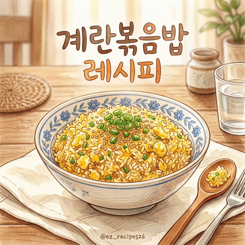 5분 완성 초간단 계란볶음밥 황금레시피