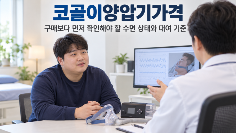 코골이양압기가격, 구매보다 먼저 확인해야 할 수면 상태와 대여 기준