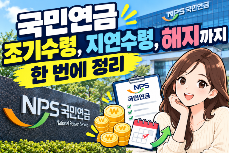 국민연금 조기수령, 지연수령, 해지까지 한 번에 정리