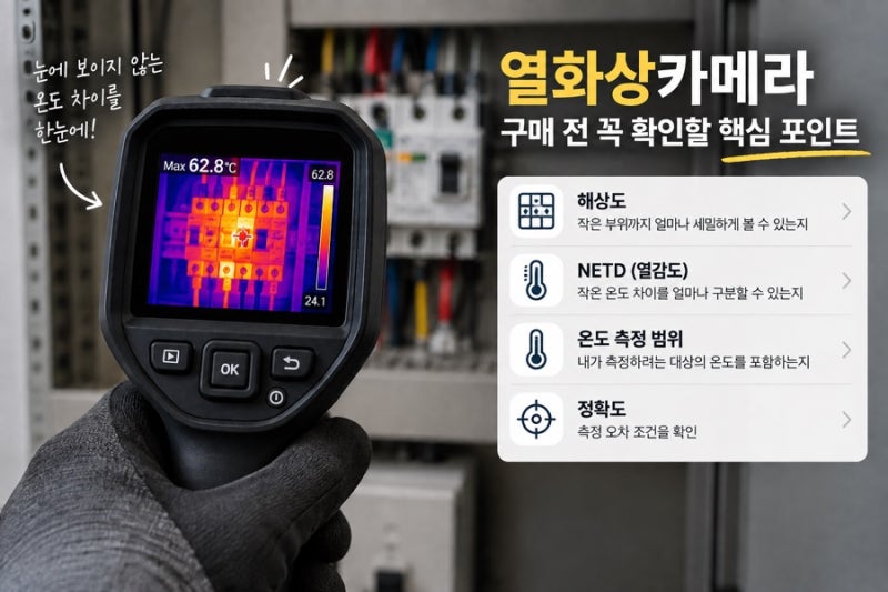 ️ 열화상카메라 고르는 법｜해상도·NETD·온도 범위는 뭘 봐야 할까?
