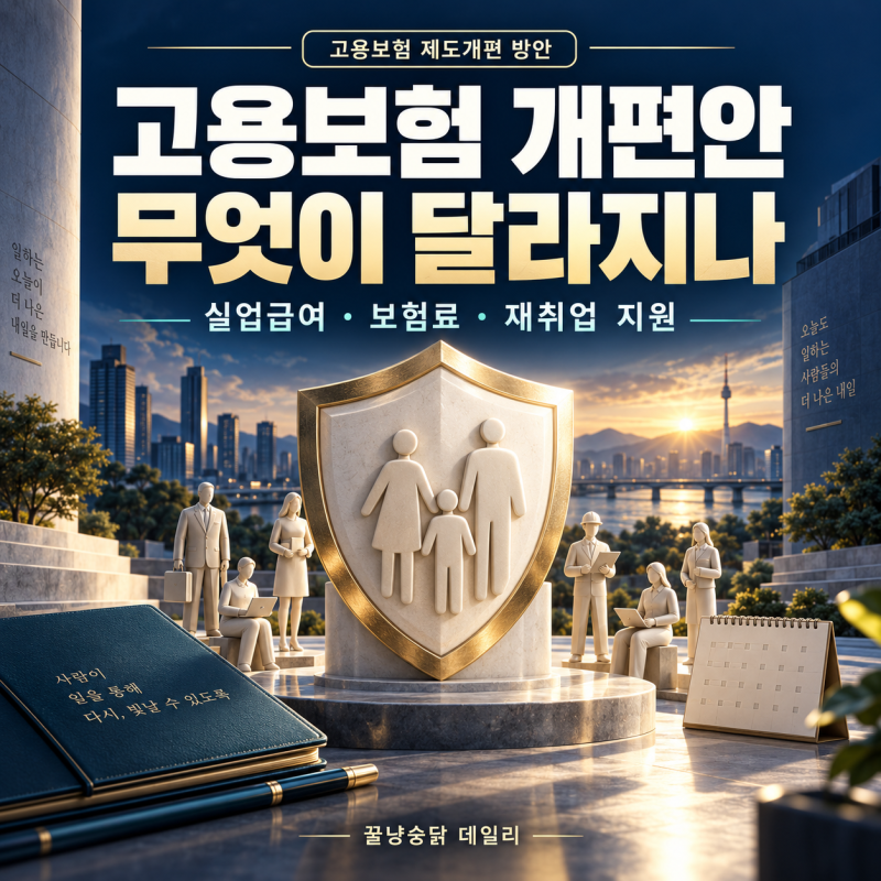 고용보험 개편안 상세 해설실업급여·보험료·조기재취업수당, 무엇이 달라질까?