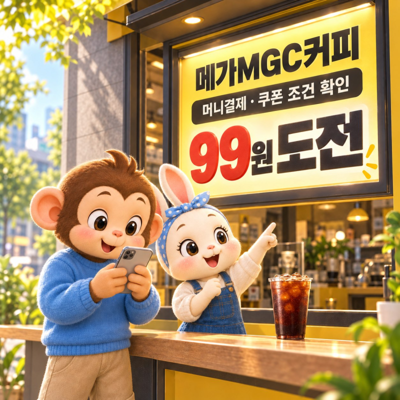 메가커피 99원 챌린지! 카카오페이 참여 방법부터 할인쿠폰 조건까지