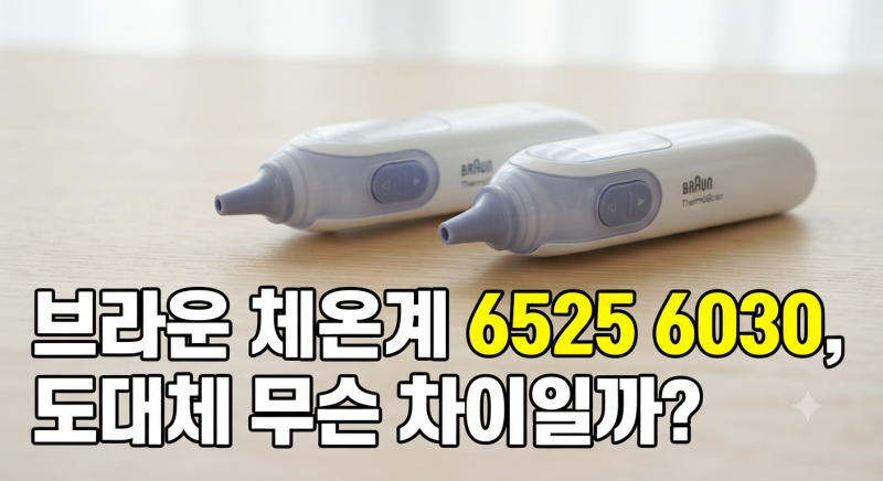 브라운 체온계 6525 6030 차이 및 사용법 총정리(+필터)