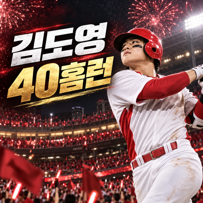 김도영, 데뷔 첫 시즌 40홈런 달성…마침내 대기록 완성