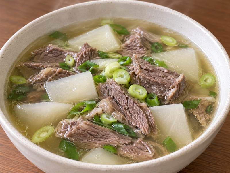'소고기무국' 맑게 끓이는 법 : 참기름 없이 핏물 빼는 한우양지 레시피 (역대급 맛보장!)