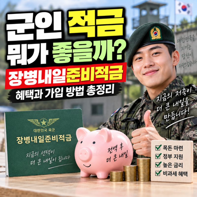 군인 적금 뭐가 좋을까? 장병내일준비적금 혜택과 가입 방법 총정리
