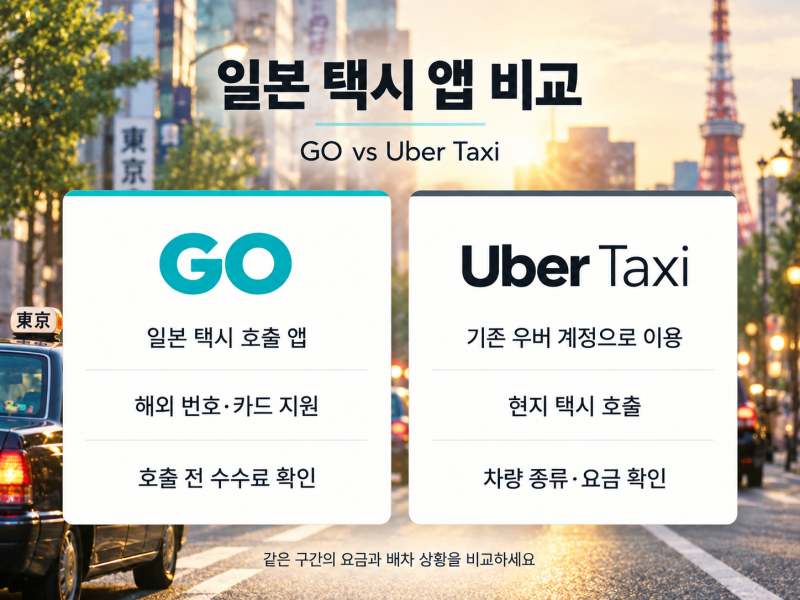 일본 택시 타는 법｜GO·우버 비교와 요금·심야 할증