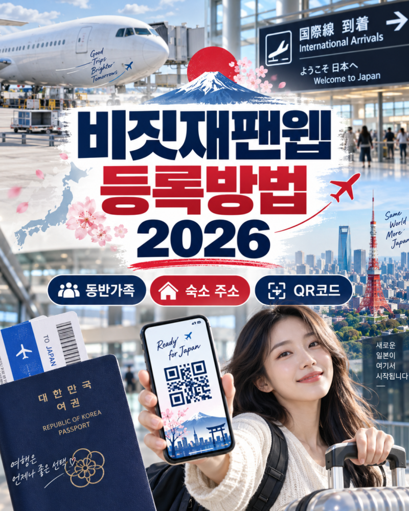 비짓재팬웹 등록방법 2026｜동반가족·숙소 주소·QR코드 작성 순서