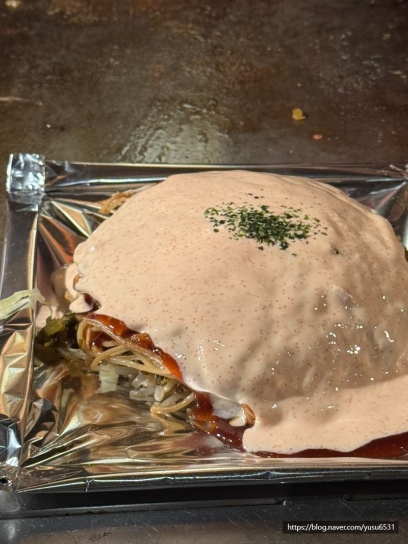 후쿠오카 텐진 맛집 톤톤톤 웨이팅 후 먹어본 명란마요 오코노미야키 후기