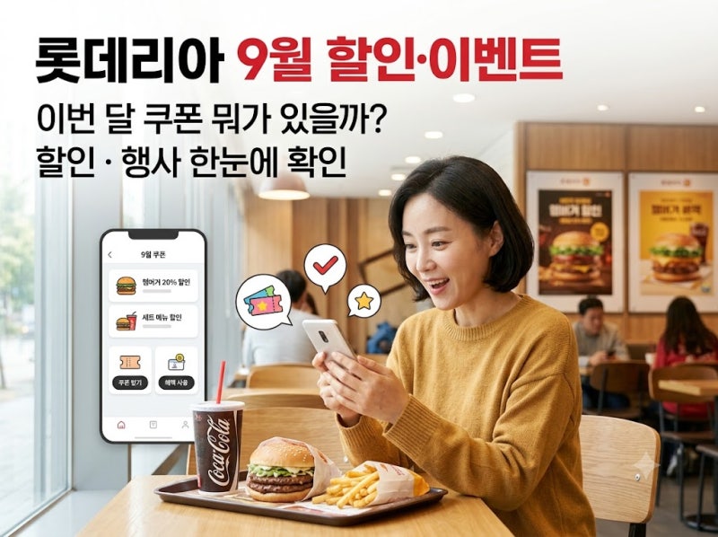 롯데리아 9월 할인·이벤트｜오!잇츠데이와 현재 행사 확인