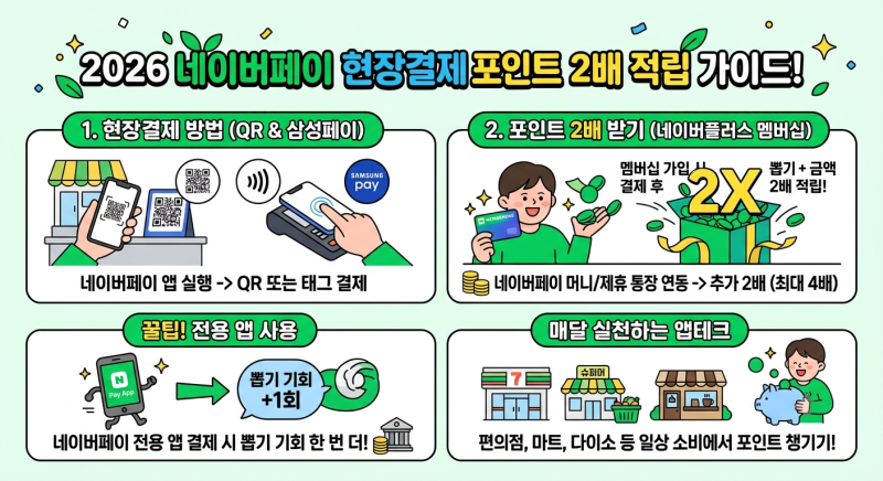 매달 현금 버리지 마세요! 네이버페이 삼성페이 현장결제 포인트 2배 늘리는 법