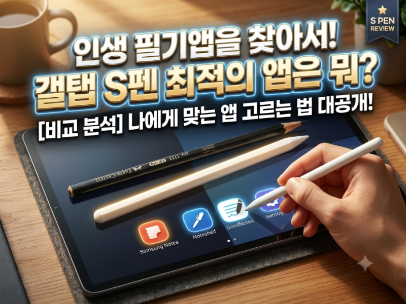 갤탭 S펜 필기앱 뭐 써야 할까 | 무료 앱 5가지 솔직 비교 정리