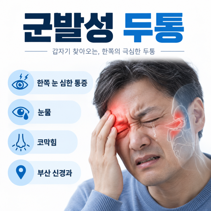 부산 신경과 눈물·코막힘과 심한 한쪽 두통, 군발성 두통 검사와 관리방법