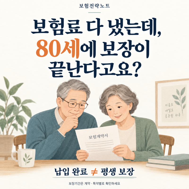 보험료 다 냈는데, 80세에 보장이 끝난다고요?