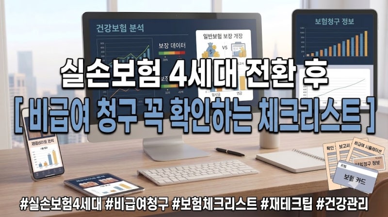 실손보험 4세대 전환 후 비급여 청구할 때 꼭 확인하는 체크리스트