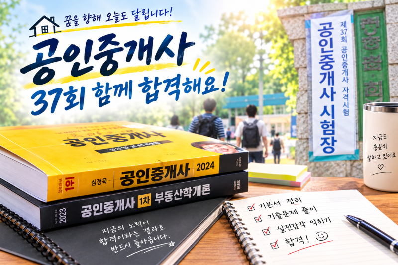 2026년 제37회 공인중개사 시험, 시간표부터 정확히 알아두세요