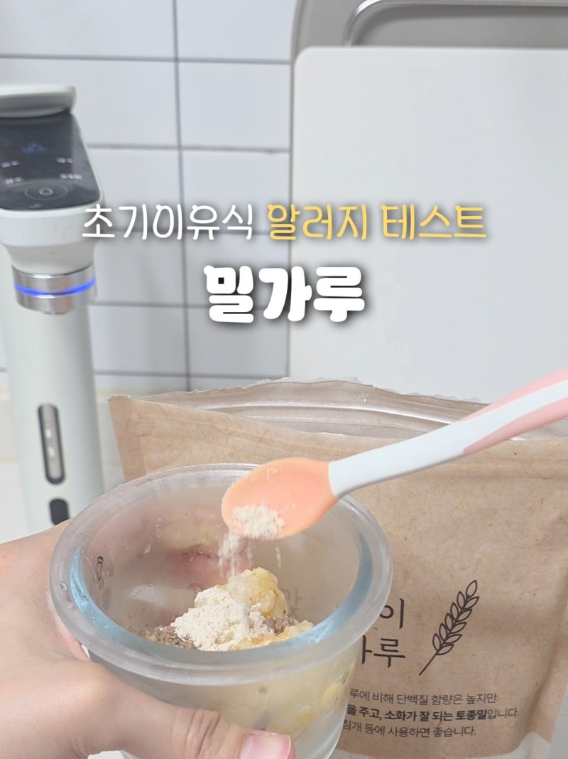 6개월 7개월 초기이유식 밀가루 테스트 죽 이유식 방법 시기