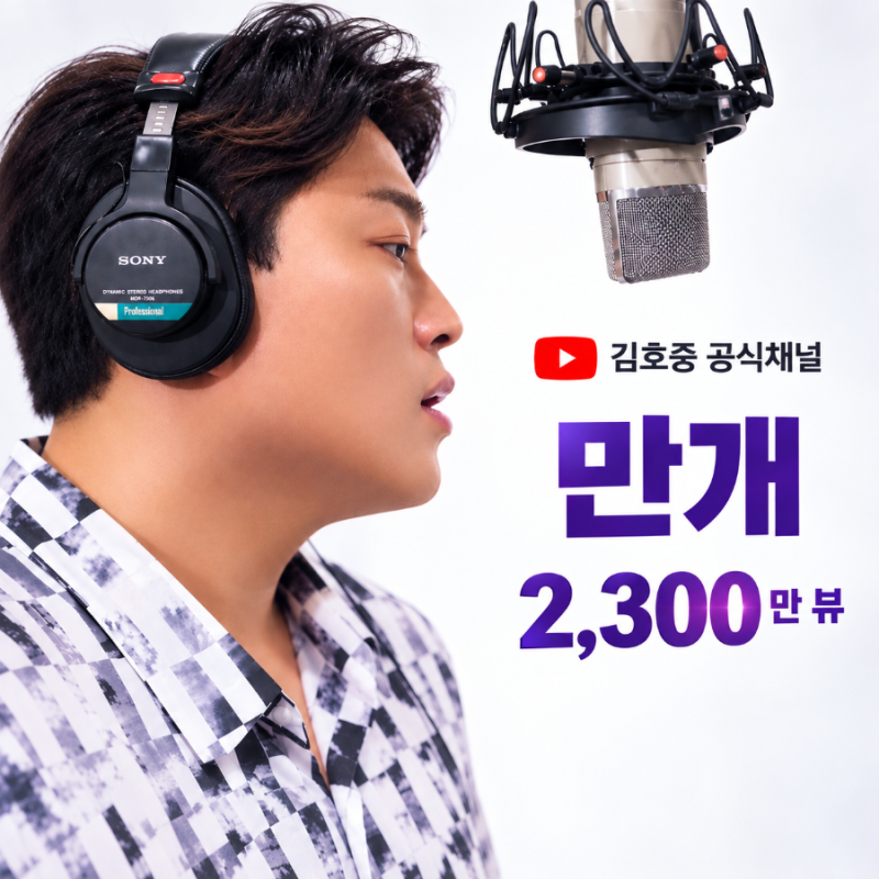 김호중 공식채널 ‘만개’ 2,300만 뷰 돌파! 오래 사랑받는 명곡, 오늘의 노래 추천