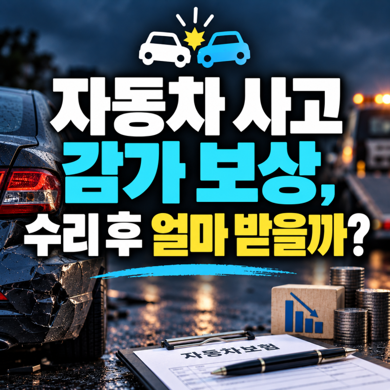 자동차 사고 감가 보상, 수리 후 얼마 받을까?