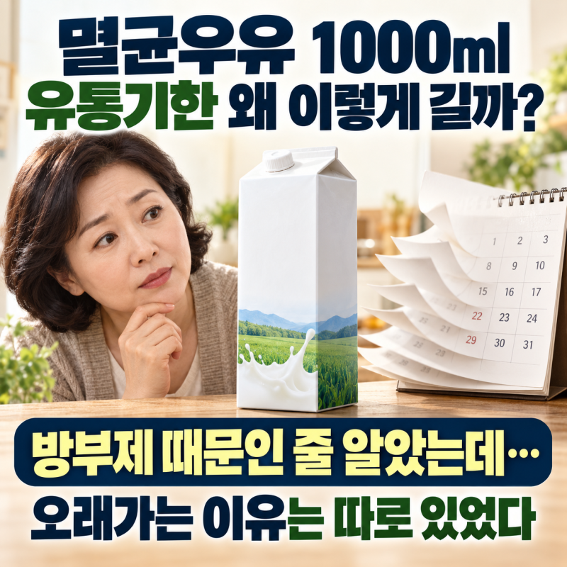 멸균우유 1000ml 유통기한 왜 이렇게 길까? 방부제 때문인 줄 알았는데...