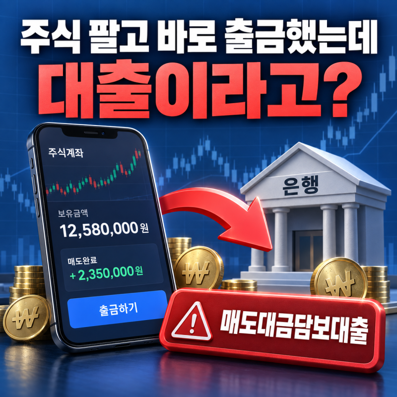 주식 팔고 바로 출금했는데 대출이라고? 매도대금담보대출 이자·상환일