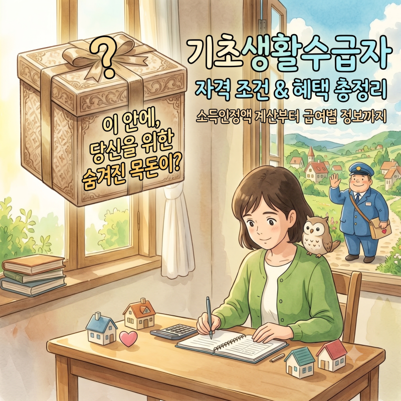 기초생활수급자 조건과 자격 기준 총정리: 소득 인정액 계산부터 급여별 혜택까지