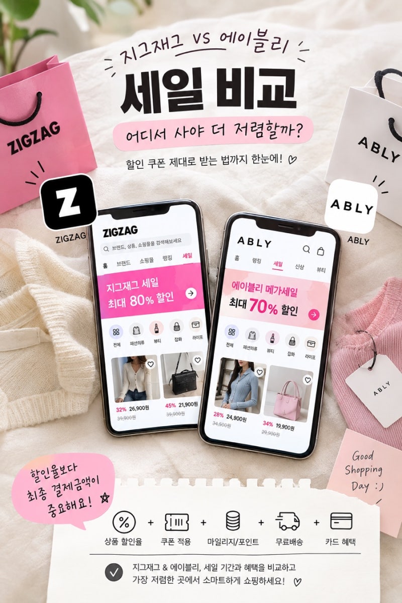 지그재그 에이블리 세일 비교｜어디서 사야 더 저렴할까? 할인 쿠폰 제대로 받는 법