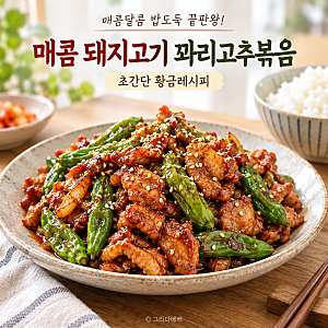 매콤달콤 밥도둑 끝판왕! 매콤 돼지고기 꽈리고추볶음 초간단 황금레시피