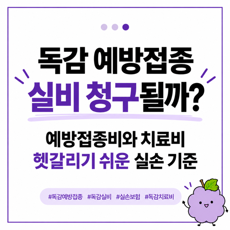 독감 예방접종 실비 가능할까? 독감주사 실손보험 청구 기준