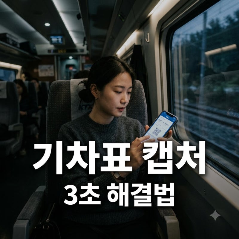 "자꾸 막히네.." 코레일 승차권 캡쳐하는 방법, 3초 만에 해결하는 꿀팁