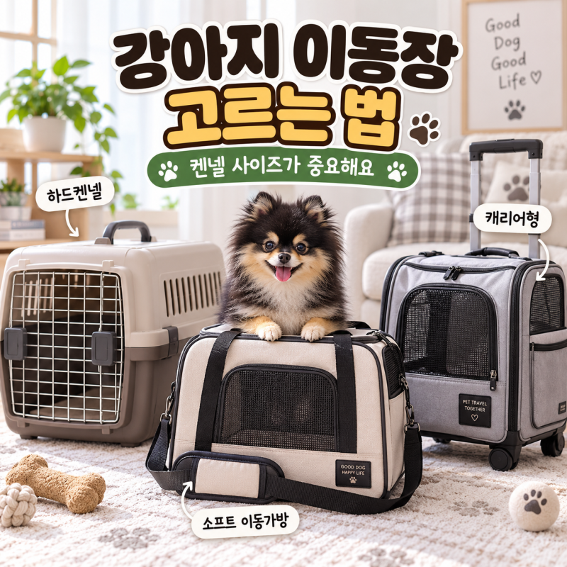 강아지 이동장 고르는 법, 켄넬 사이즈와 소재 구매 전 확인하세요