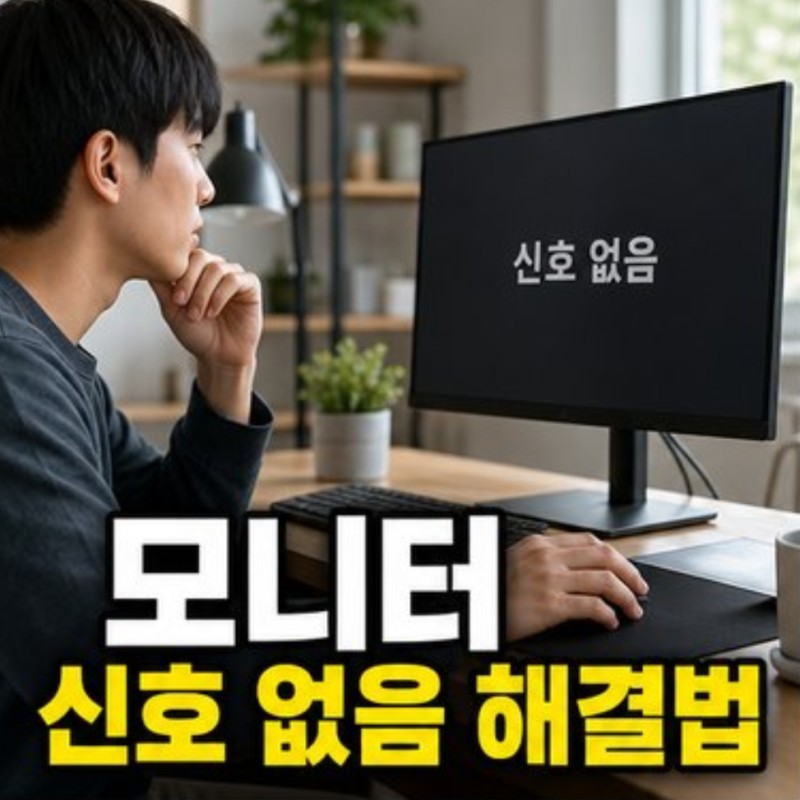컴퓨터 모니터 신호 없음? 화면 안 나올 때 해결 방법 원인과 조치