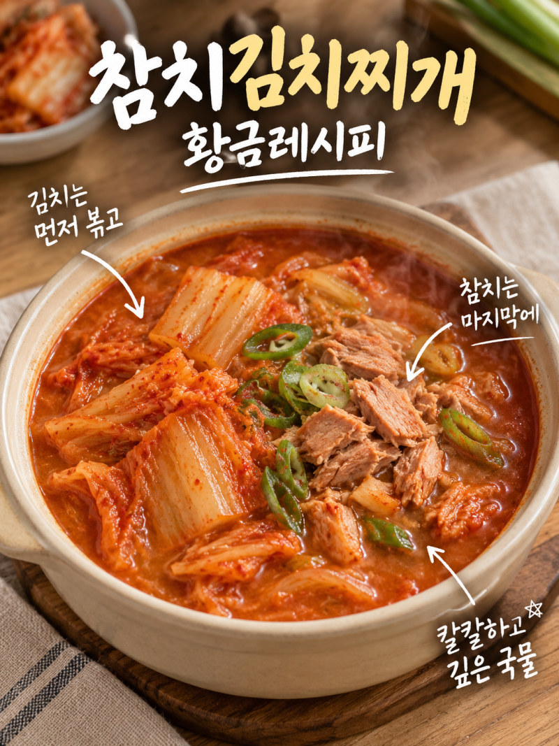참치김치찌개 황금레시피, 재료 간단해도 칼칼하고 깊게 끓이는 법