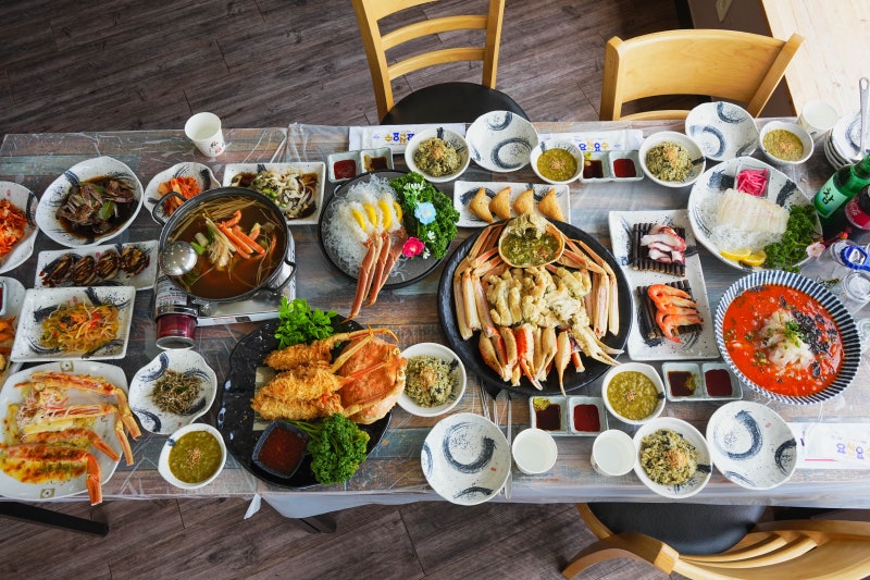 영덕대게가격 물회 포함 코스 한상, 영덕대게시세 대만족!