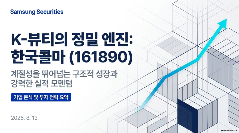 콜마코리아 주가 전망, K뷰티 사계절 성장 시작됐나? 실적·연우·신공장 분석