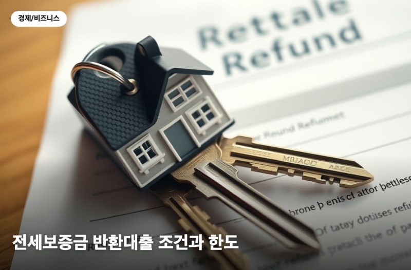 전세보증금 반환대출 조건과 한도, DTI 60% 적용받는 법