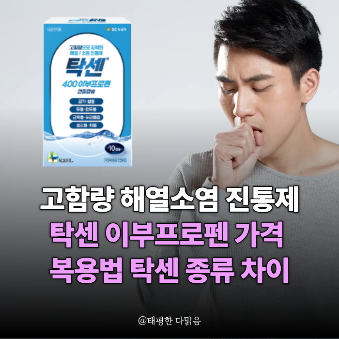 탁센이부프로펜 가격 복용법 탁센 종류 차이 알아보자
