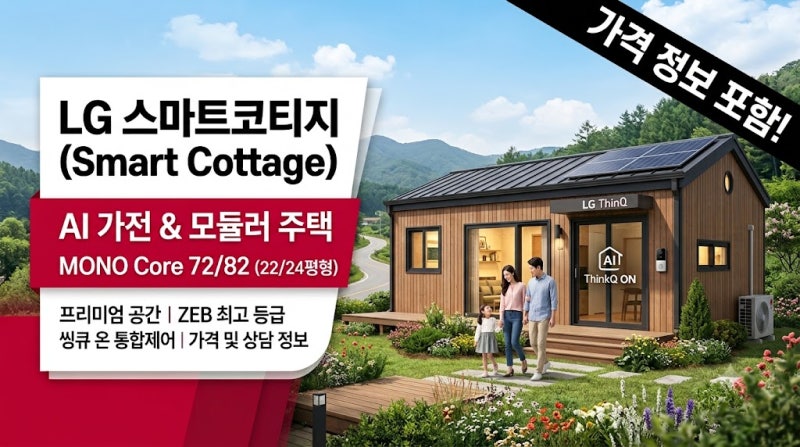 20평대 모듈러 주택 얼마일까? LG 스마트코티지 가격 및 부대비용 체크리스트