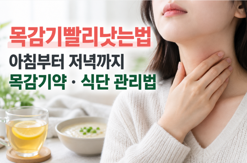 목감기빨리낫는법, 아침부터 저녁까지 목감기약·식단 관리법