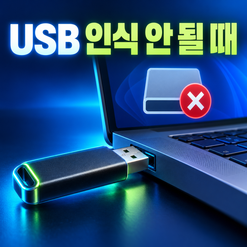 USB를 연결해도 컴퓨터에 안 뜰 때｜포트·드라이버·디스크 관리 확인 방법