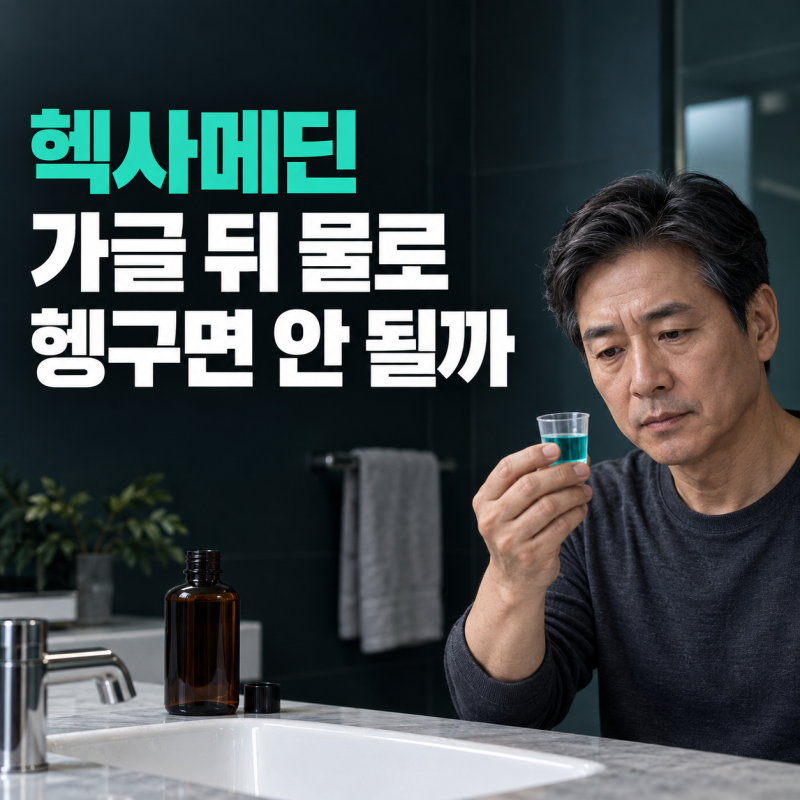헥사메딘 가글 후 물로 헹구면 안 될까? 양치 순서와 사용 기간까지