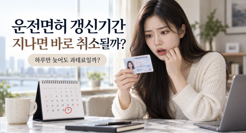 운전면허 갱신기간 지나면 바로 취소될까? 하루만 늦어도 과태료일까?